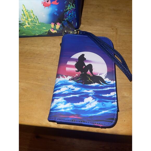 Loungefly Disney The Little Mermaid Silhouette Mini Backpack With Wallet - Picture 3 of 11